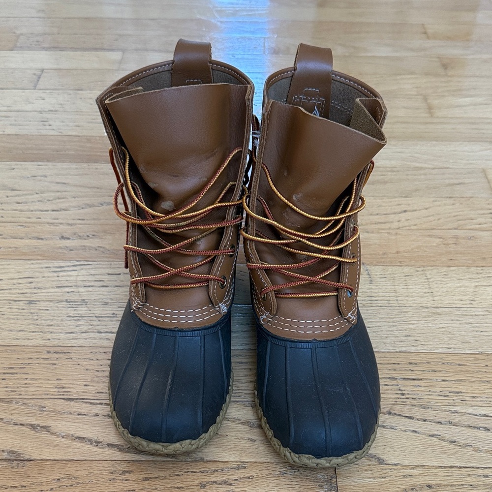 L.L. Bean Brown and Black Lace Up Boots